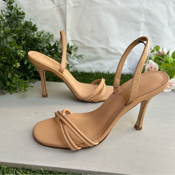 Larroude Nude Strappy Heels - Picture 6 of 16